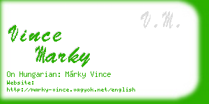 vince marky business card